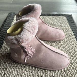 NIB Ted Baker Ashley Faux Fur Slipper Boots, 7, pink